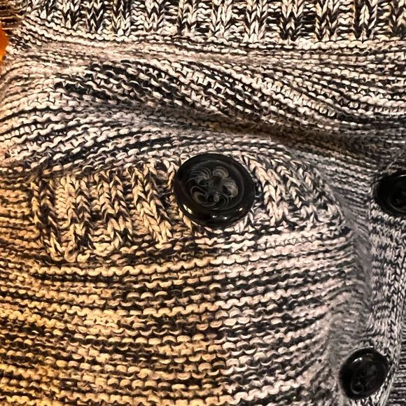 Apt 9 Knit Black & White Button Up Sweater Women’s Size Large #E16 - Picture 11 of 12